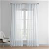 HPD Half Price Drapes SHCH-SS07161-96 Tenda Velata in Finto Lino Tinta Unita (1 Pannello), Poliestere, Aspen Bianco, 50 W x 96L (Pack of 1)