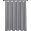 Biscaynebay Fabric Shower Curtain Short Stall Liners 72 Width by 65 Length, Silver Grey Water Resistant Bathroom Curtains, Rust Resistant Grommets Top Weighted Bottom Machine Washable