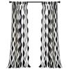Lush Decor Mid Century Geo - Coppia di tende oscuranti per finestra, 132 x 213 cm, colore: nero e grigio