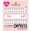 Essence Lashes to Impression, set di 3 ciglia finte 01, ciglia finte, nero, vegano, senza nanoparticelle, senza profumo, senza olio, confezione da 1 (3 paio)