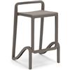 REDÒKASA Sgabello in polipropilene EOLO con poggiapiedi H65, MADE IN ITALY, idrorepellente, resistenza ai raggi UV, design moderno, ideale per sala da pranzo, cucina, bar, ristoranti o giardino (1, Tortora)