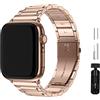 GerbGorb Cinturino Compatibile per Apple Watch 40mm/41mm, Cinturini in Acciaio Inossidabile per iWatch Serie 8 7 6 5 4, Apple Watch SE/SE 2, Oro + Hardware Oro