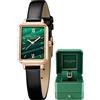 Lola Rose Orologio Donna con Quadrante Malachite, Cassa Acciaio 316L & Cinturino Pelle - Design Sottile da Gioielleria per Eleganza Quotidiana (25,4mm)
