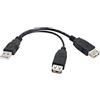 chenyang USB 2.0 A maschio a doppio dati USB 2.0 una femmina + cavo di alimentazione USB 2.0 A femmina cavo di estensione 20 cm