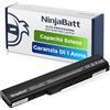 NinjaBatt Batteria per Asus A32-K52 A42 K52J K52N K42J K42JC A52F A42-K52 X52F K52 A41-B53 K42F A41-K52 K52F A62 X42 X52J A52J A42J K52JC - Alte prestazioni [6 Celles/4400mAh/48wh]