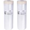 PENNELLIFICIO 2000 | Set da 2 Rotoli in Polietilene con Nastro Adesivo, Set Mascheratura, Protezione Pareti, Muri, Battiscopa, Mobili, Telo Copritutto, Dimensioni 110 cm x 33 m - Made in Italy