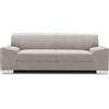 DOMO. collection Divano Alisson, 3 posti, 3 pezzi, set da 3 pezzi, imbottitura 199 x 83 x 75 cm (larghezza x profondità x altezza), grigio chiaro