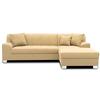 DOMO. collection Divano angolare Capri, divano a forma di L, divano ad angolo, divano ad angolo, 239 x 152 x 75 cm (larghezza x profondità x altezza), beige