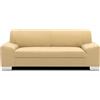 DOMO. collection Alisson Divano, posti, Set da 3 Pezzi, Imbottitura Metallo Legno Tessuto, Beige, 3 Sitzer