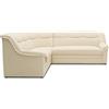 DOMO. collection Divano angolare Berlino, senza tempo in pelle, con funzione di sonno e imbottitura a molla, divano a forma di L, in similpelle, 205 x 250 x 89 cm, beige (crema)