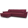 DOMO. collection Divano angolare Franzi, divano con funzione sleep, cassapanca e schienale, divano a forma di L, divano ad angolo, angolo imbottito, divano letto 279 x 170 x 81 cm (larghezza x