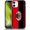 Head Case Designs Licenza Ufficiale AC Milan Rosso E Nero Stemma Custodia Cover in Morbido Gel Compatibile con Apple iPhone 12 Mini