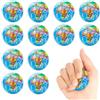 Wekuw 12 pezzi Mappamondo antistress con disegno di mappa del mondo,decorazione antistress,giocattolo antistress per bambini, palla terrestre per bambini,regali degli studenti
