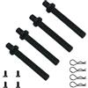 YijiaLink 4-Pack Supporti per Carrozzeria in Lega di Alluminio con Clip per AXIAL SCX10 1/10 RC Rock Crawler Parti opzionali (Nero)