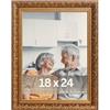 Victor cornice portafoto "Rubens" marrone oro 18x24 cm - profilo: 30 x 20 mm - stile barocco antico - vetro vero - decorazione per la casa