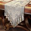 TOPLUXE Runner da Tavola in Tessuto Damascato, Decorazione per Tavolo da Pranzo/ Cucina/ Ristorante/ Banchetto/ Festa (33x228cm, Grigio Chiaro)