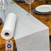 NATUARTE, Runner da Tavola Bianco, Rotolo TNT da 25 metri x 30 centimetri, Decorazione Tavola, Stoffa Decorazione Matrimonio, Battesimi, Comunioni, Compleanni, Colore Bianco