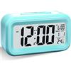 Larkumio Sveglia Digitale da Comodino LED Alarm Clock, Orologio Sveglia Luminosa Silenziosa a Pile Sveglie da Viaggio con Numeri Grandi Snooze per Adulti Anziani Bambini Ragazza Ragazzo, Blu