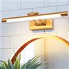 MantoLite Dimmerabile Lampade da Parete per Interni 8W,40CM Ottone Specchio da Bagno LED Applique da Parete con Testa Della Lampada Girevole per Camera da letto, 3000K 900LM Hotel Restaurant Lampada