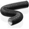 HG Power 100mm Tubo di Scarico, 5m Condotto di Ventilazione Flessibile in Alluminio PVC per Condizionatori d'aria, Asciugatrici e Cappe da Cucina, Nero