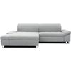 DOMO. collection Mika angolare | Divano a Forma, Grigio, 260x178x80 cm
