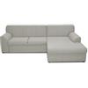DOMO. collection Divano angolare Topper, divano a forma di L con funzione di sonno, divano moderno, piccolo angolo imbottito, divano letto, 245 x 155 x 78 cm (larghezza x profondità x altezza),