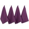 DII 100% Cotone, Lavabile in Lavatrice, Ultra Assorbente, Basic Everyday 30,5 x 30,5 cm in Spugna da Cucina Strofinacci, Windowpane Design, Set di, Melanzana Strofinaccio Solid Eggplant