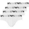 Emporio Armani 111321-CC715 - Slip da uomo, elasticizzati, in cotone, confezione da 4 - 04710 bianco. M