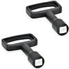 Ganter Normelemente Ganter Norm elementi | verriegelungen tramite chiave - GN 115 | Comando con piazza SW8 | 2 pezzi, nero, GN 119.2-86-VK8-SW