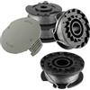 MAOZHOU Bobina a Filo per Tagliabordi,4 Pezzi Φ1,65mm 4,9m F016800569 F016800385 Bobina di Ricambio + F016F05320 Copertura,Bobine per Bosch EasyGrassCut 18 23 26 Decespugliatore