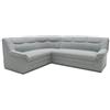 DOMO. collection Berlin FK Forma di L con Funzione Sleep, Divano angolare con Molle, Angolo Imbottito, Argento, 205 x 250 x 89 cm