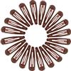 NiceYnn 20 fermagli per capelli piccoli, 4,8 cm colorati senza piega senza slittamento in metallo mini fermaglio per capelli accessori per bambini adolescenti donne marrone