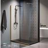 Colacril Parete Walk In H200 Anticalcare 8mm Trasparente Profili Oro