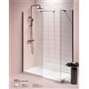 Colacril Parete Doccia Walk In H200 Anticalcare 8mm Trasparente Profili Grafite