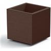Vivaio Garden Forest - vaso fioriera quadrato cubo matheria in plastica con ruote 40 cm moderno - Colore: Bronzo