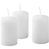 Cereria Di Giorgio - 12 Candele Cero - Ø 4 cm h. 7 cm - Bianco Cloud