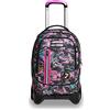 Seven Trolley Scuola Seven Jack 2 Ruote - Camoulove Girl Ragazza - Zaino Sganciabile - Doppio Uso - Grigio, Rosa