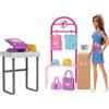 Mattel Barbie Playset Boutique Moda con Bambola e Accessori alla Moda