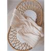 Bamboom Coperta Lettino Goffrato in Spugna di Bambù Organico e Peluche 100x140cm - Water Peach