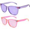 NAME IT NKFMYXONA MTV Sunglasses CPLG, Occhiali Bambina, Sand Verbena/Pack:2PK Sand Verbena+KNOUCKOUT Pink, One Size