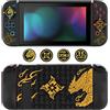 DLseego Custodia Compatibile con Switch, Morbido TPU Dockable Cover con 2 Copri Joycon e 4 Tappi per l'impugnatura del Pollice, Accessori AntiGraffio per l'assorbimento degli Urti, Monster Hunter