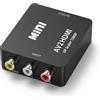 QGECEN Convertitore da RCA a HDMI, Adattatore RCA HDMI, Plug & Play, Supporta PAL/NTSC con USB Cavo per PS2 Wii Xbox Gamecube N64 SNES VHS DVD