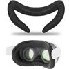 Rierousy Copertura viso in silicone per Quest 3, Quest 3 accessori compatibile con occhiali VR Meta Quest 3, maschera per occhi resistente al sudore, compatibile con Quest 3 Face Cover