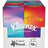 Kleenex Fazzoletti della collezione Take a Moment - 12 scatole cubiche per fazzoletti - In Aid of Mind - Contiene 4 motivi diversi