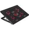 Mars Gaming MNBC2, Base PC, 5 ventole, LED rosso, 2 x USB 2.0, 17,35''', Nero
