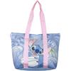 Disney Frozen Disney Stitch Borsa da Spiaggia, Borsa da Viaggio, Borsa a Tracolla, Borsa per la Spesa Design Stitch Ohana, Regalo per Donne e Adolescenti (Rosa)