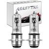 Asasytal H6M P15d-25-1 35W Kit di Sostituzione Lampadine Alogene per Fari Abbaglianti/Anabbaglianti, Lampada a Luce Gialla Originale 3000K per 12V Auto Moto/Scooter ATV Quad Bike Lampadina, 2 Pezzi