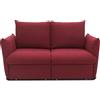 DOMO. collection DOMO Collection Divano Cloud Box, 2 posti con funzione di sonno e molle molle, 2 divani, divano letto, divano a molle, 180 x 97 x 100 cm (larghezza x profondità x altezza), bordeaux