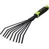 BLACK TOOLS® Garden Scopa a ventaglio, ideale per aprire foglie, manico antiscivolo, resistente alla corrosione, lunghezza 40 cm, giardino, vasi, aiuole