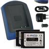 mtb more energy 2x Batteria + Caricabatteria (USB/Auto/Corrente) BP1900 per Samsung Smart Camera NX1 NX-1 (7.4V - 1600mAh - con INFOCHIP)